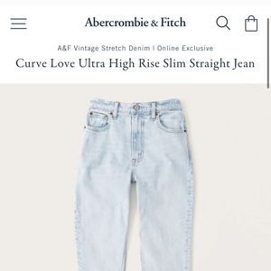 Abercrombie Ultra High Rise Slim Straight jeans